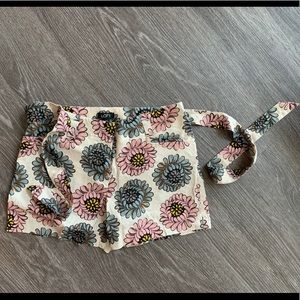 Loft floral linen blend shorts - size 0